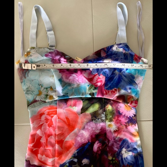 TED BAKER Emore Floral Bodycon Dress Size 1 - Picture 6 of 7